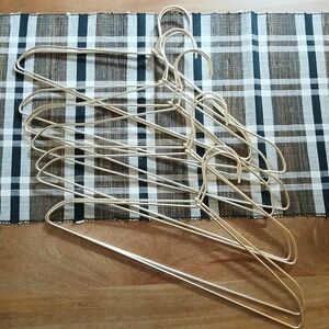 Set of 10 Golden Aluminum Alloy Wire Hangers